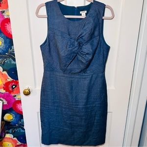 Chambray Twist Shift Dress